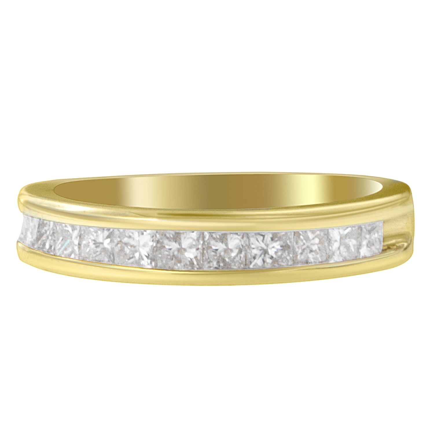 18K Yellow Gold 0.5ct. TDW Princess-cut Diamond Ring (G-H,I1-I2) 