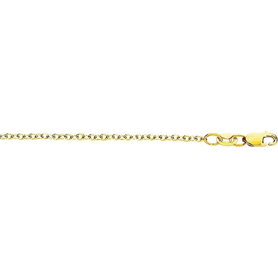 18K Yellow Gold 1.5mm Cable Chain with Lobster Lock