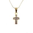 thumbnail image 1 of Paris Jewelry Cross White Diamond Necklace, 1 ct, 18k Yellow Gold, 18 inch, 1 of 4