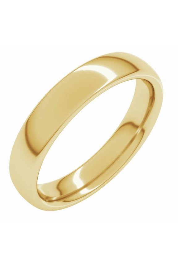 18K Yellow Gold 4 Mm Comfort-Fit Standard Weight European-Style Band, Size 10.5