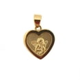 thumbnail image 1 of 18K Yellow Gold Angel Heart Medal Pendant (17mm x 12mm with Bail), 1 of 3