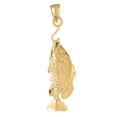 thumbnail image 1 of 18K Yellow Gold Bass Pendant - 46 mm, 1 of 3