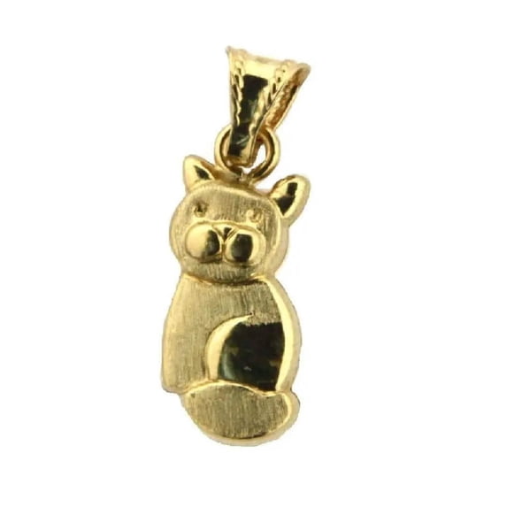18K Yellow Gold Cat Charm