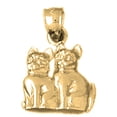 thumbnail image 1 of 18K Yellow Gold Cat Pendant - 20 mm, 1 of 3