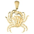 thumbnail image 1 of 18K Yellow Gold Crab Pendant - 51 mm, 1 of 3
