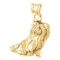 thumbnail image 1 of 18K Yellow Gold Dog Pendant - 18 mm, 1 of 3