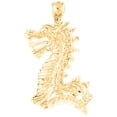 thumbnail image 1 of 18K Yellow Gold Dragon Pendant - 38 mm, 1 of 3