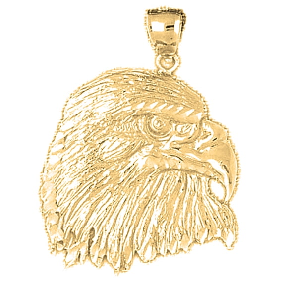 18K Yellow Gold Eagle Pendant - 40 mm