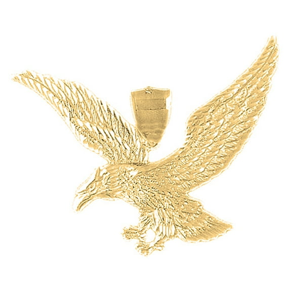 18K Yellow Gold Eagle Pendant - 46 mm