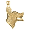 thumbnail image 1 of 18K Yellow Gold German Shepard Dog Pendant - 41 mm, 1 of 3