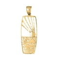 thumbnail image 1 of 18K Yellow Gold Heart Sun Pendant - 39 mm, 1 of 3