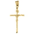 thumbnail image 1 of 18K Yellow Gold Hollow INRI Crucifix Pendant - 49 mm, 1 of 3