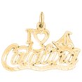 thumbnail image 1 of 18K Yellow Gold I Love Catalina Pendant - 17 mm, 1 of 3