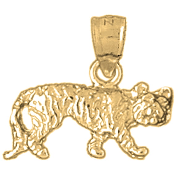 18K Yellow Gold Leopard Pendant - 16 mm
