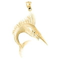 thumbnail image 1 of 18K Yellow Gold Marlin Pendant - 57 mm, 1 of 3