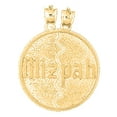thumbnail image 1 of 18K Yellow Gold Mizpah Breakable Round Pendant - 30 mm, 1 of 3