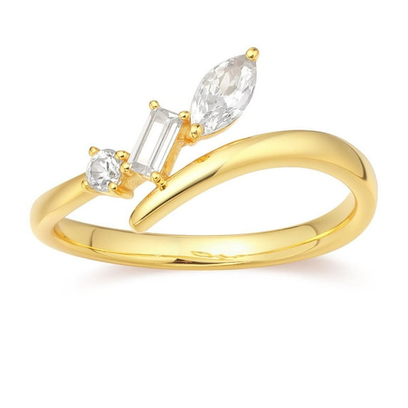 18K Yellow Gold Moissanite Wedding Ring Jewelry Gifts for Women