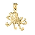 thumbnail image 1 of 18K Yellow Gold Octopus Pendant - 25 mm, 1 of 2