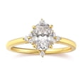 thumbnail image 1 of 18K Yellow Gold Oval Shape Moissanite Cubic Zirconia Engagement Ring for Women, 1 of 5