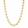 thumbnail image 1 of 18K Yellow Gold Over Silver 8mm Puffed Anchor Mariner Chain Necklace 16"-24", 1 of 8