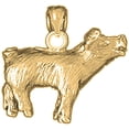 thumbnail image 1 of 18K Yellow Gold Pig Pendant - 21 mm, 1 of 3