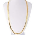 thumbnail image 1 of 18K Yellow Gold-Plated 30-Inches Cuban Curb 6mm Wide Heavy Solid Unisex Chain Link Necklace Gift, 1 of 8