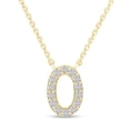 thumbnail image 1 of 18K Yellow Gold Plated Initial Necklace | Moissanite Diamond Alphabet Necklace | Dainty Necklaces for Her | Letter "O" Pendant Necklace |18" + 2" Adjustable Chain, 1 of 6