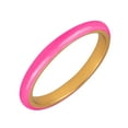thumbnail image 1 of 18K Yellow Gold Plated Sterling Silver Neon Pink Enamel Stack Ring, 1 of 3