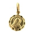 thumbnail image 1 of 18K Yellow Gold Puffy Virgin Madonna Medal, 1 of 3