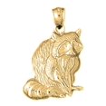 thumbnail image 1 of 18K Yellow Gold Raccoon Pendant - 30 mm, 1 of 3