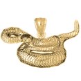 thumbnail image 1 of 18K Yellow Gold Rattle Snake Pendant - 22 mm, 1 of 3