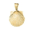 thumbnail image 1 of 18K Yellow Gold Shell Pendant - 29 mm, 1 of 3