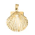 thumbnail image 1 of 18K Yellow Gold Shell Pendant - 29 mm, 1 of 3