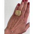 thumbnail image 1 of 18K Yellow Gold Square Flower Brocade Ring, 1 of 4
