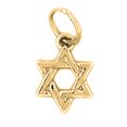 thumbnail image 1 of 18K Yellow Gold Star of David Pendant - 14 mm, 1 of 3