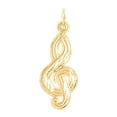 thumbnail image 1 of 18K Yellow Gold Treble Clef Pendant - 24 mm, 1 of 3