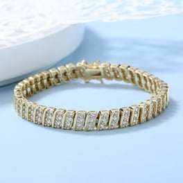 Sterling Silver Knotted Links Toggle Bracelet for Women, 8