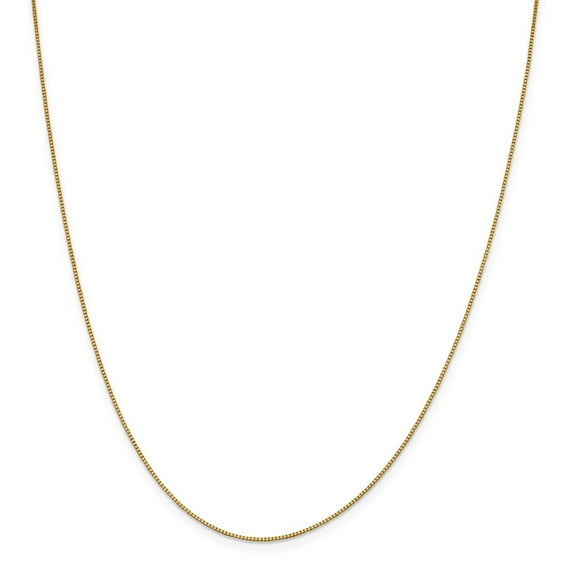 18K Yellow Gold chain Box 16 in 0.9 mm .90mm