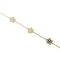 thumbnail image 1 of 18K Yellow Gold with three open flowers bracelet  7 inches with extra rings starting at 6 inches, 1 of 3