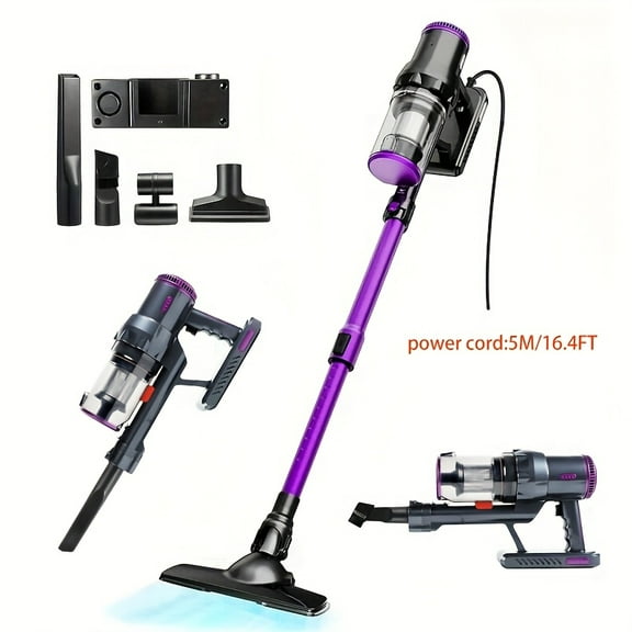 18KPA 600W High-Power Stick Vacuum Cleaner - 4-in-1 Lightweight Corded Handheld | Low Noise | For Pet Hair/Hard Floors/Carpets | Perfect Gift for Homeowners