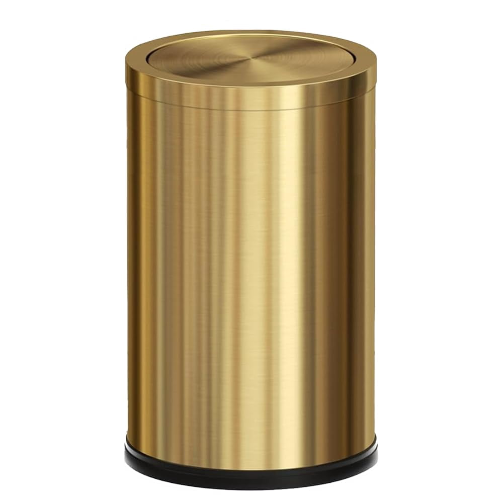 Gold Bathroom Trash Cannull