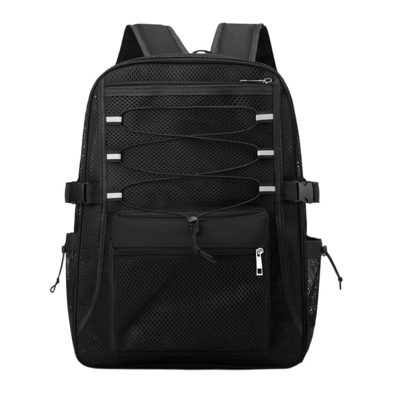 Versatile Mesh Backpack with Multiple Pockets, Breathable Lightweight Daypack for School Gym Beach Travel