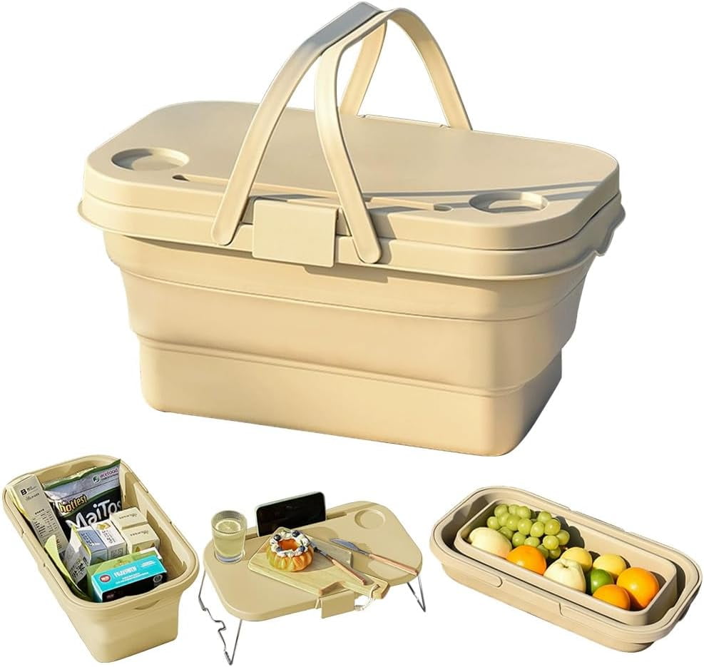 30L Portable Picnic Bag 30L Portable Beach Picnic Basket - Folding Oxford Cloth Cooler Bag For Camping, Hiking & Outdoor Dining Oxford Cloth Picnic Bag - View #8