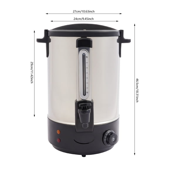 18L Commercial Coffee Maker, Stainless Steel Coffee Dispenser, Hot Coffee Dispenser Black