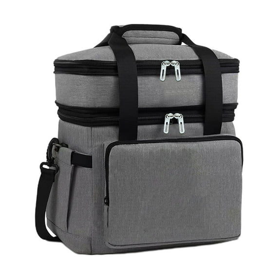 18L Extra Large Expandable Insulated Cooler Lunch Box For Double Decks Leakproof Heavy Duty Lunch Bag Snack Bags For Adult Construction Work Picnic