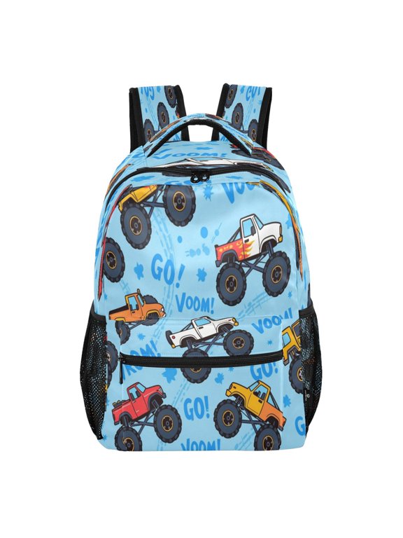 18L Large Laptop Backpack Lightweight Multi Pocket Travel Bag for Men Women Business Commuter, Truck Rush Printed
