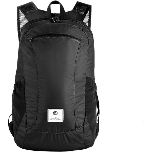 18L Lightweight Hiking Backpack, Camping Packable Backpack Ultralight for Travel, Airplane, Small Hiking Daypack for Adults, Black