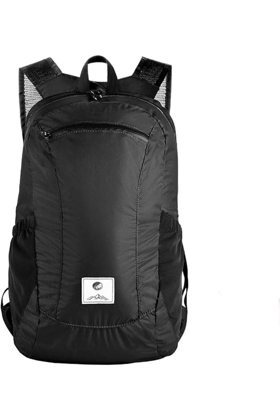 18L Lightweight Hiking Backpack, Camping Packable Backpack Ultralight for Travel, Airplane, Small Hiking Daypack for Adults, Black