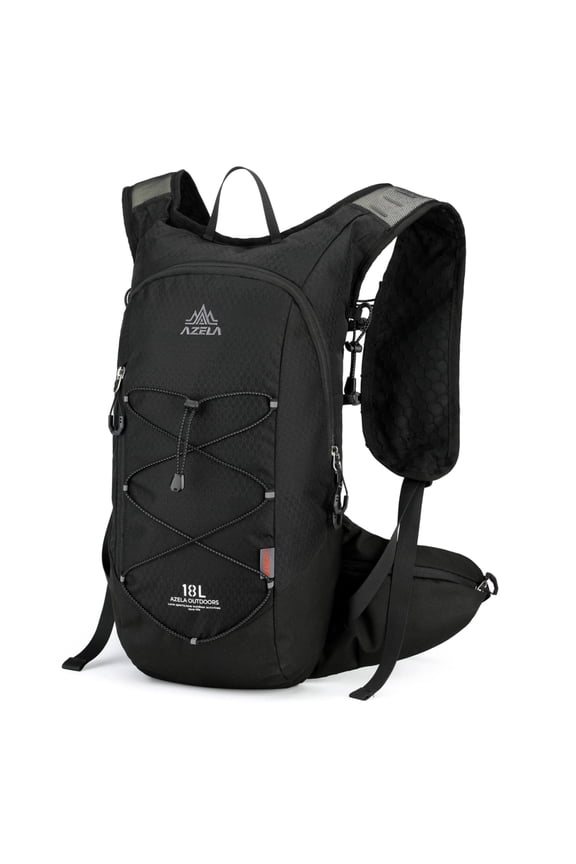 18L Lightweight Hiking Backpack, Water-Resistant Running Backpack for Men Women, Breathable Cycling Backpack with Hydration Bladder Compartment, Reflective Strips & Multi-Pockets for Marathon Camping