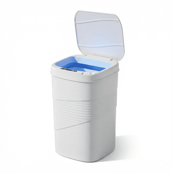 18L Smart Sensor Trash Can, Motion Lid, Type-C Rechargeable, 1 Built-In Bag Ring